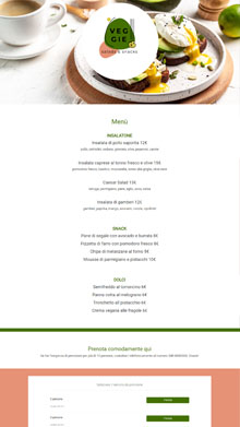 Prenotazioni + menu
